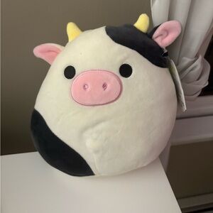 Plush Cow Squishmallow - Black and White